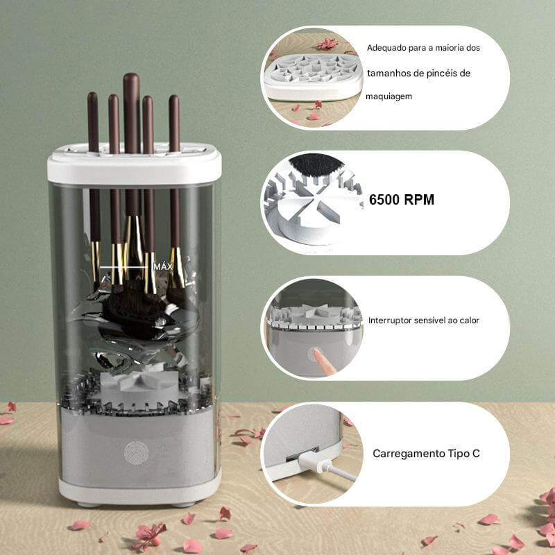 Limpador Elétrico de Pincéis de Maquiagem